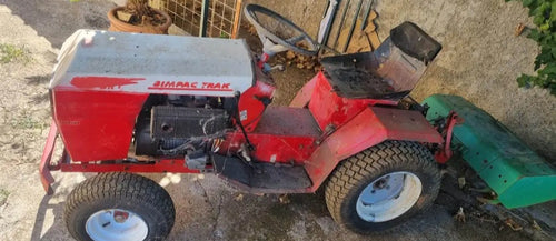 Fort Simpac Trak mini tractor side view with tiller